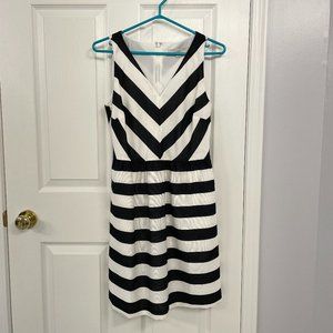 LOFT black & white striped dress, size 4